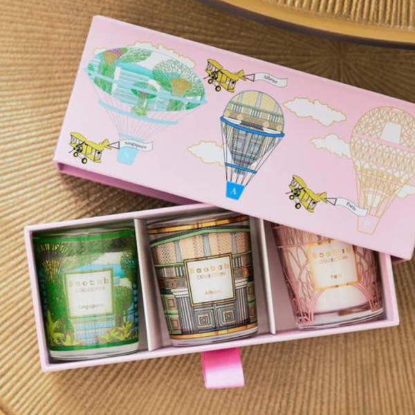 Trio Travel Candles: Singapore, Athens & Paris - Baobab - Afbeelding 5