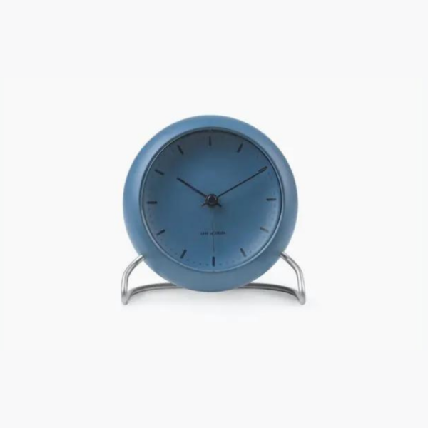 Arne Jacobsen tafelklok blauw