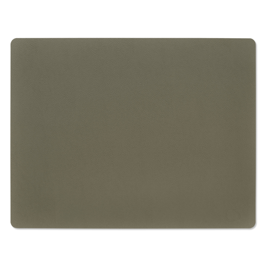 LindDNA Dinner Mat Square - Leather Serene - Moss
