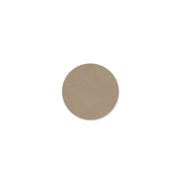 LindDNA Glass Mat Circle - Leather Nupo - Clay brown