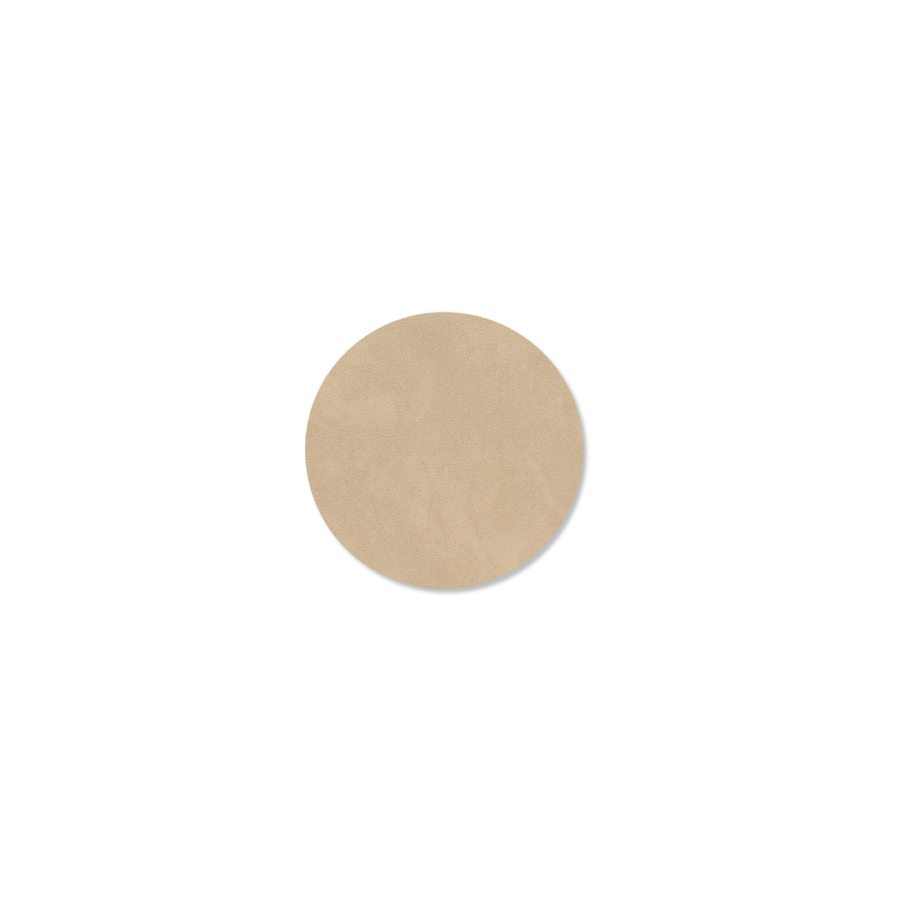 LindDNA Glass Mat Circle - Leather Nupo - Sand