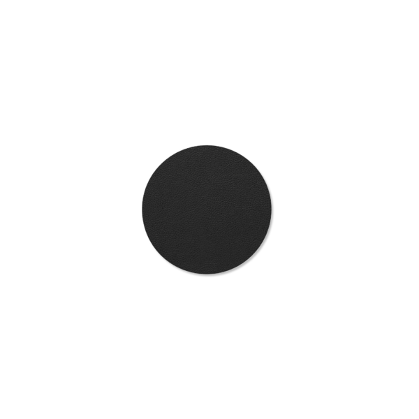 LindDNA Glass Mat Circle - Leather Serene - Black