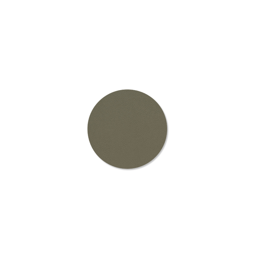 LindDNA Glass Mat Circle - Leather Serene - Moss
