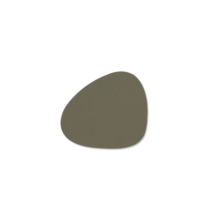 LindDNA Glass Mat Curve - Leather Serene - Moss