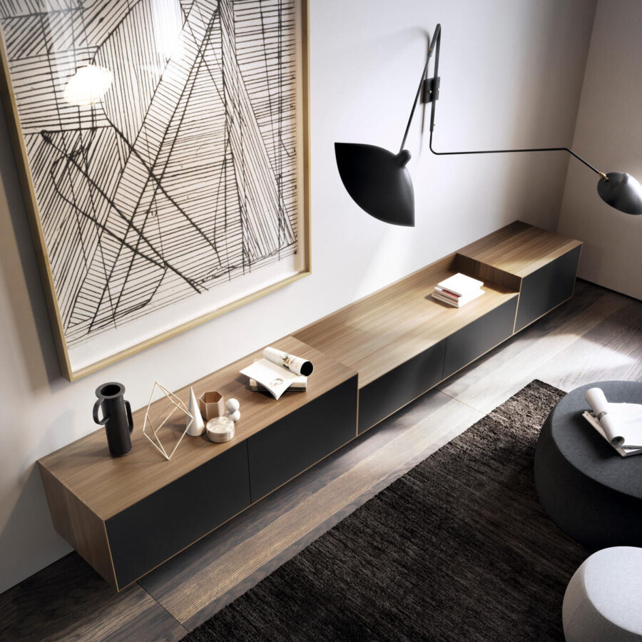 Lauki hangend tv meubel (showroom model) - Treku