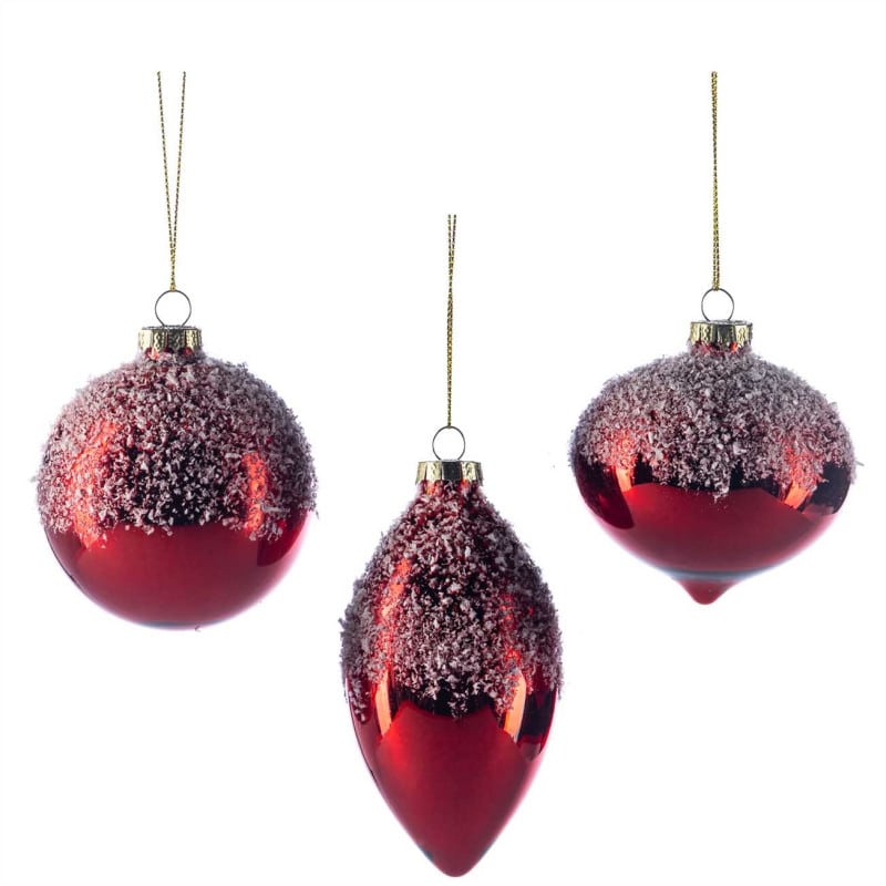 GLSS Snow top ball RD/ WH 3 pcs. - Goodwill