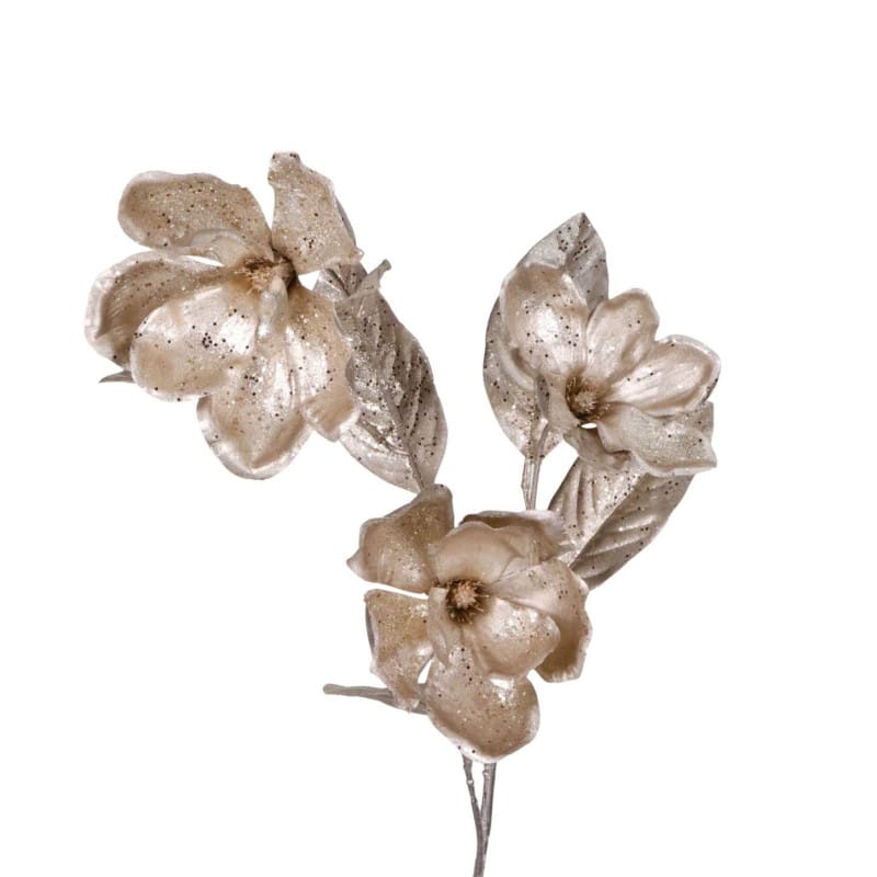 Metall Glt Magnolia Flowers STEM CHAMP 88CM - Goodwill