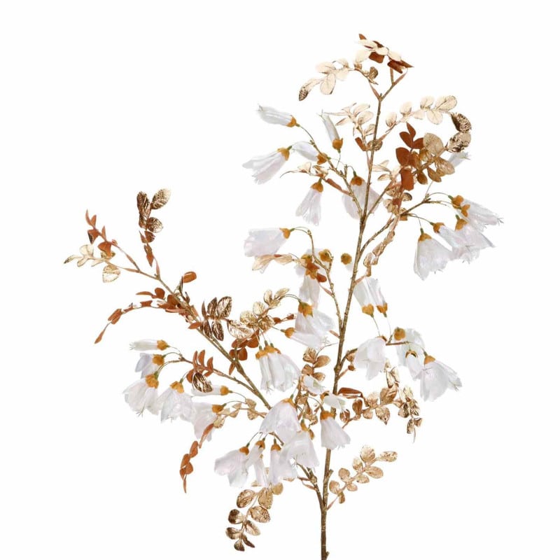 Metall Flower/Leaf STEM WH/GLD 112CM - Goodwill
