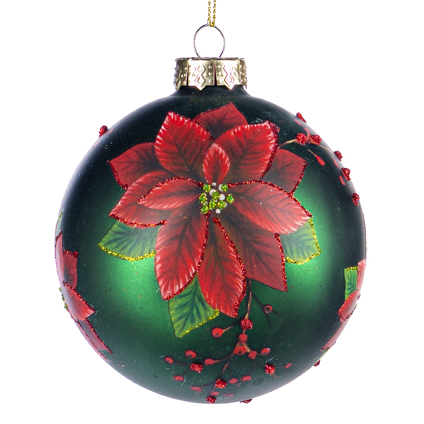 GLSS GLT Pointsettia Ball RD/GRN - GoodWill
