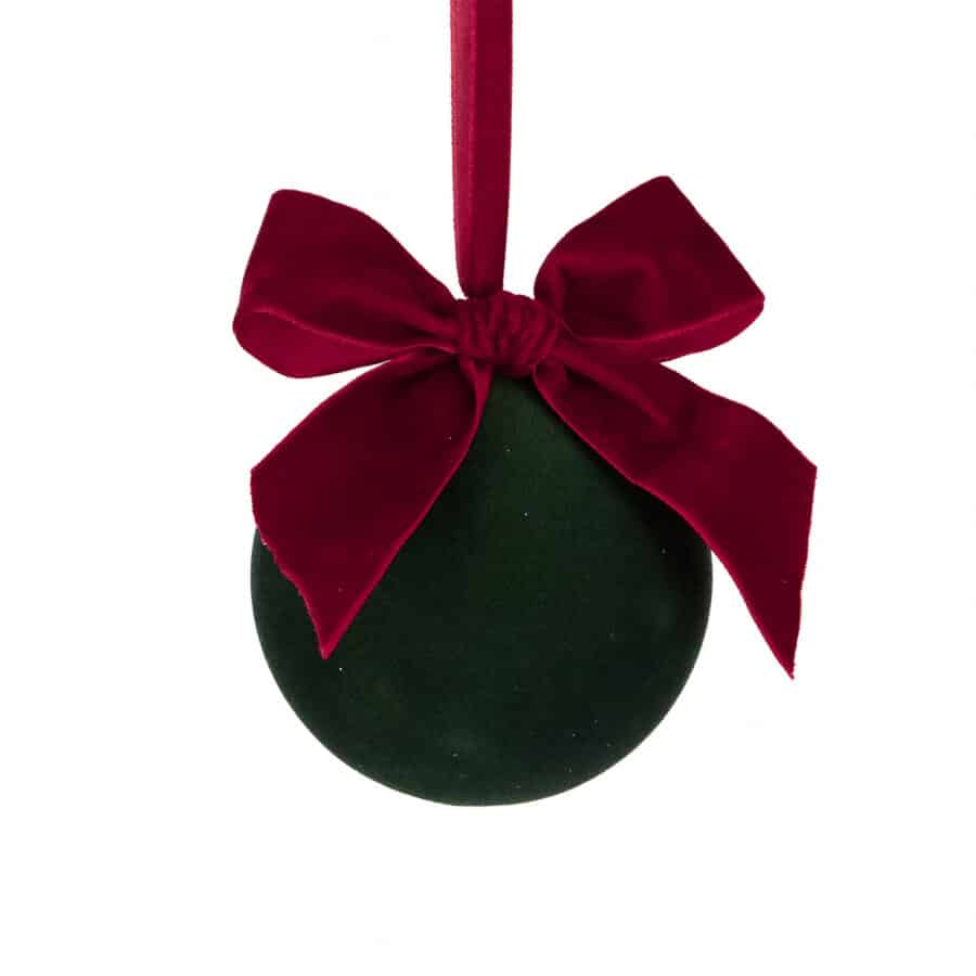 Fabr. Bow Ball GRN/RD 10CM - GoodWill