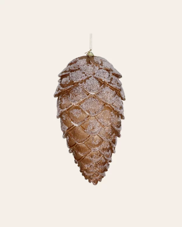 Snow Frost Display Pinecone GLD