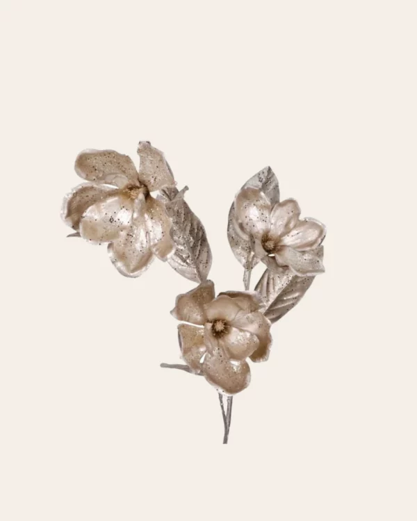 Metall Glt Magnolia Flowers STEM CHAMP 88CM