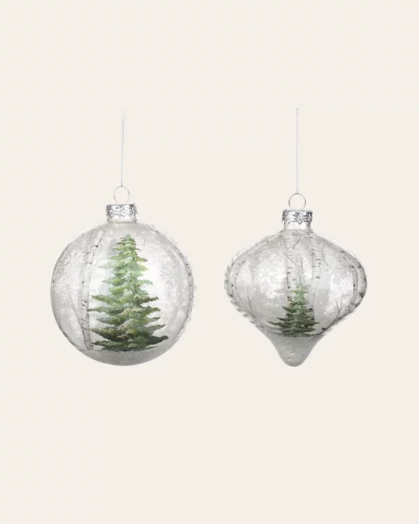 GLSS Tree ball CLR/ GRN 2 pcs.
