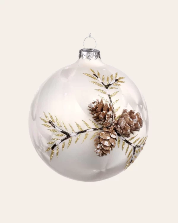 GLSS 3D Pinecone Ball WH/CRM/BRWN