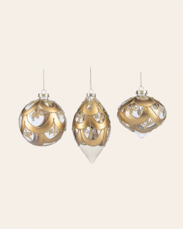 GLSS Scale ball CLR/ GLD 3 pcs.