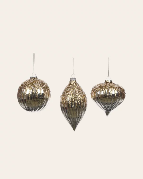 GLSS Jewel top stripe ball GLD 3 pcs.