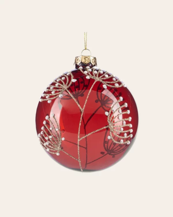GLSS Bead flower ball RD/ GLD