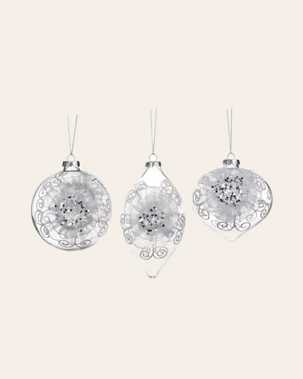 GLSS Flower ball WH 3 pcs.