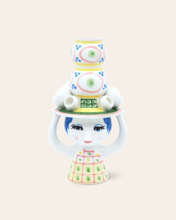 LADY WITH HAT Candle holder H16cm