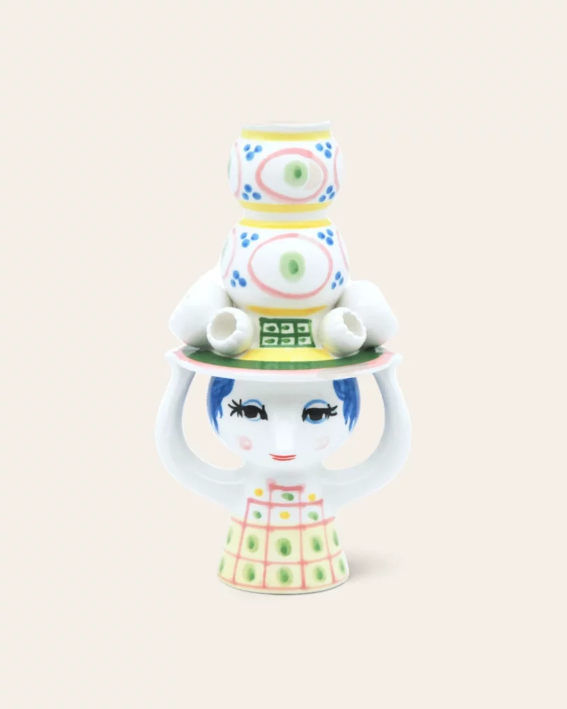 LADY WITH HAT Candle holder H16cm