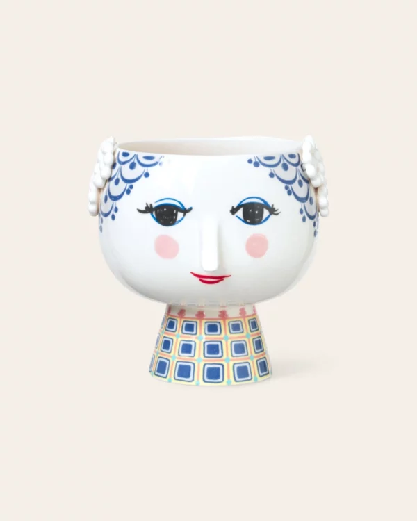 EVA Flowerpot on base ø21cm Blue