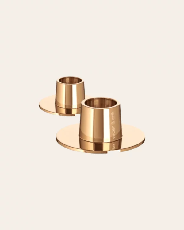 Candleholder Shiny / Rose Gold 2pcs. – Ester & Erik