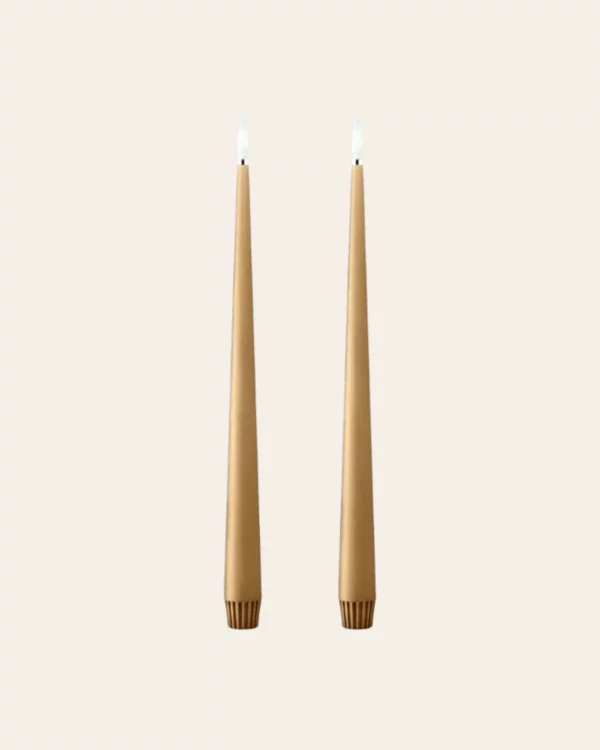 LED Taper Candles Almond Butter – Ester & Erik