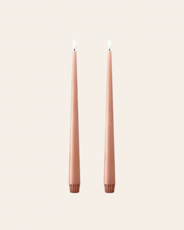 LED Taper Candles Rosy Caramel – Ester & Erik