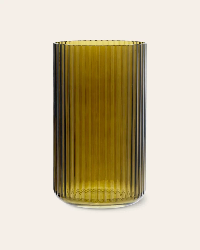 Lyngby Vase Olive Green