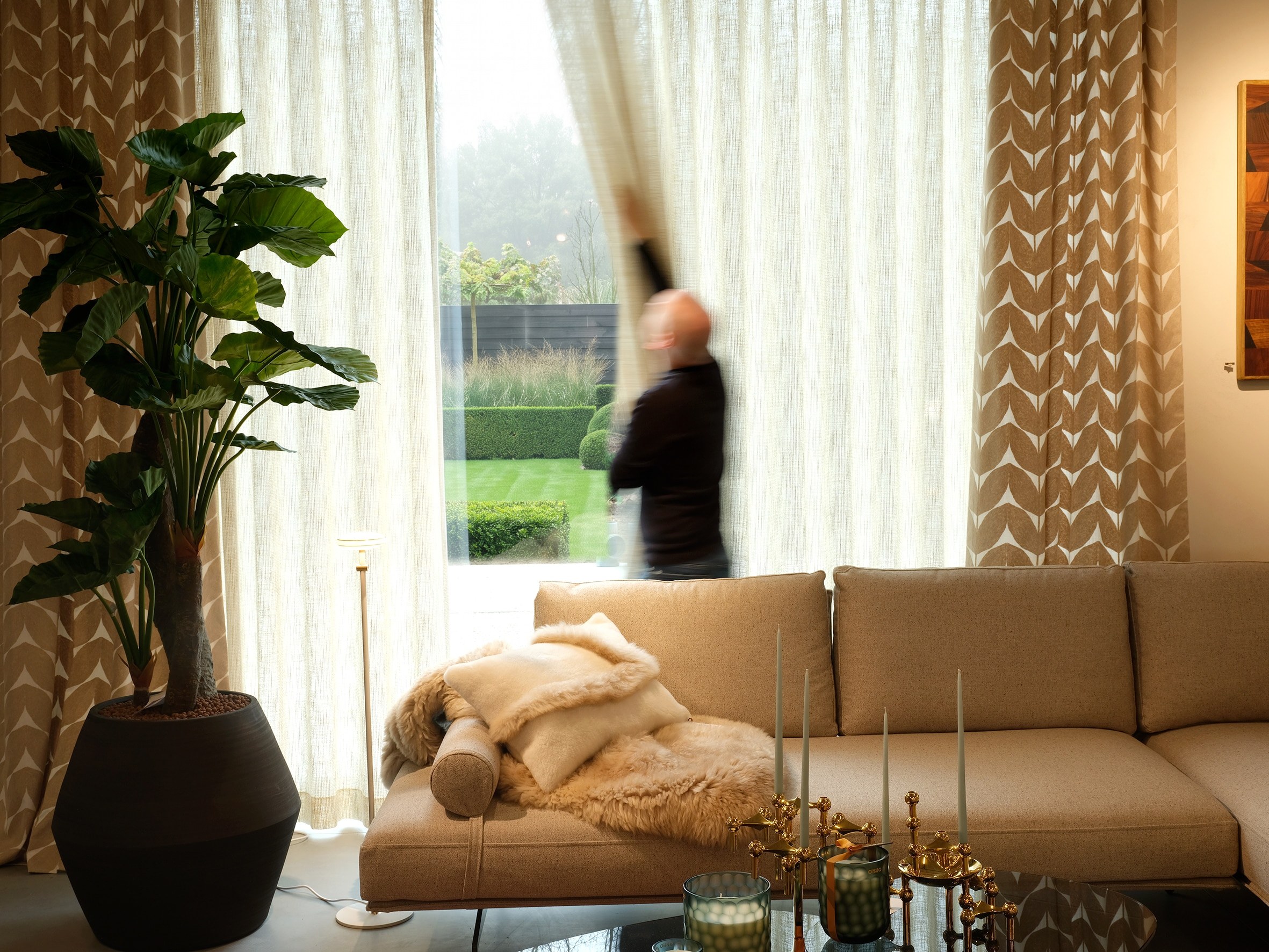 Ingerichte ruimte in de showroom van Paliflora